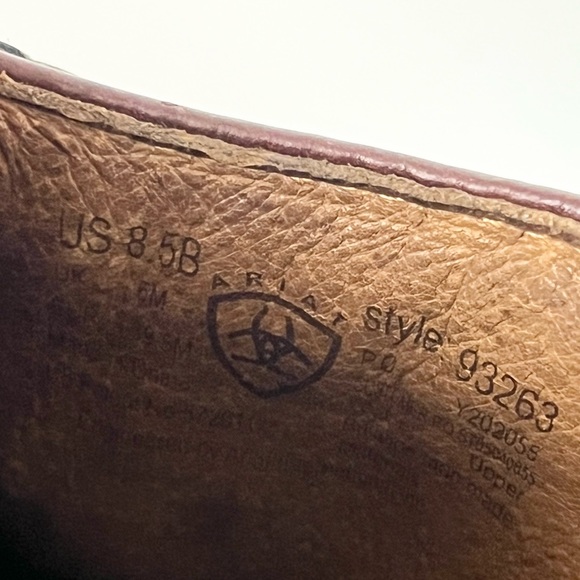 Ariat Dark Brown Burgundy Slip On Mule Clog Leather Shoes Women’s Size 8.5 - Picture 11 of 14